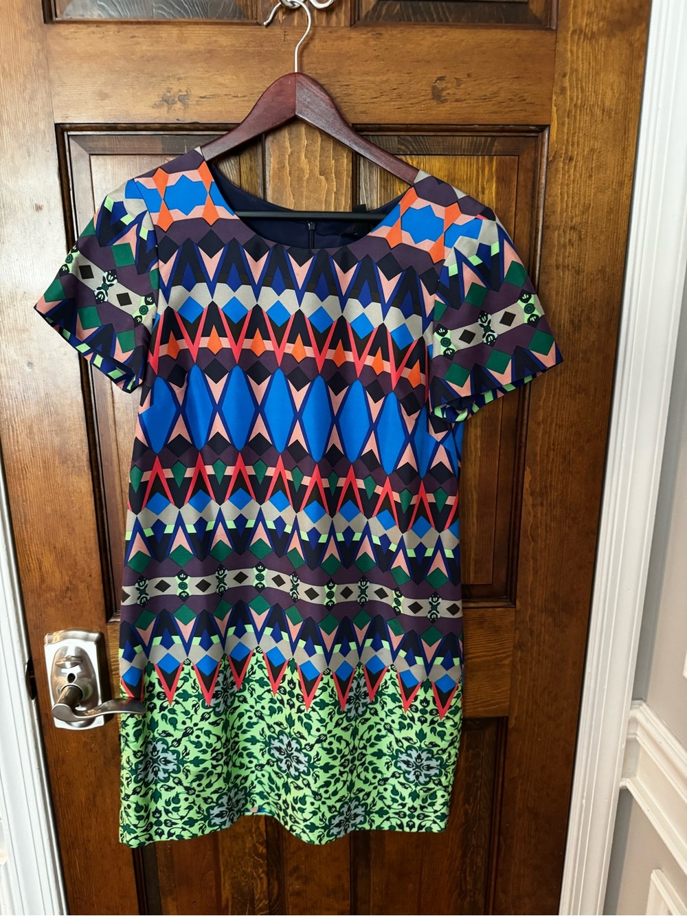 Multicolor Geometric Shift Dress - Women's